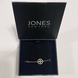 JONES NEW YORK Pink Rose Gold CZ Adjustable Bracelet NEW IN BOX